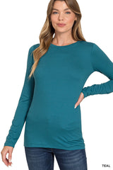 CloudEase Long Sleeve Top - Teal | DOORBUSTER