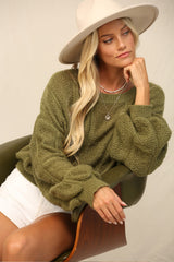 Chic Drape Ruched Top - Moss