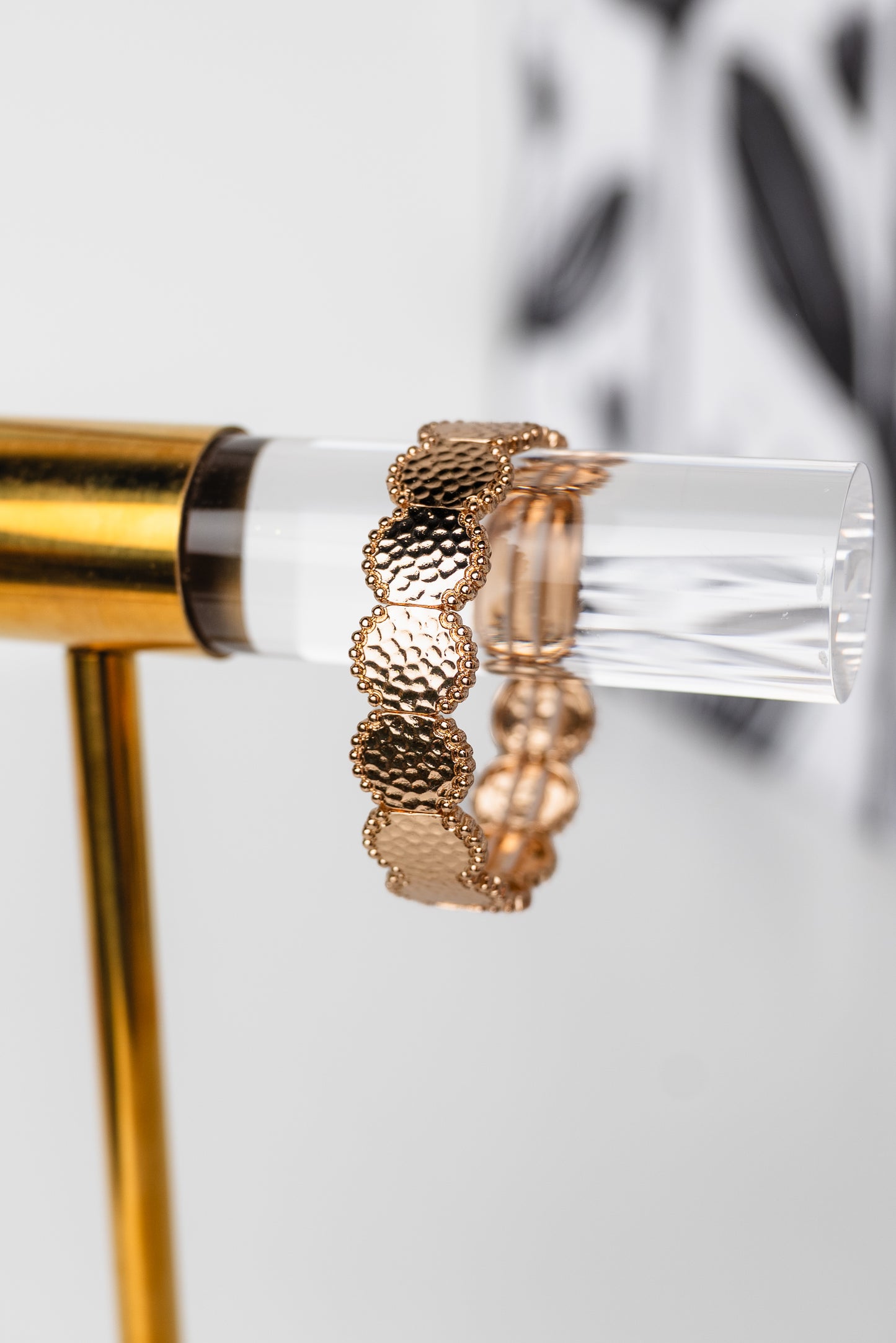 Textured & Linked Organic Disk Bracelet