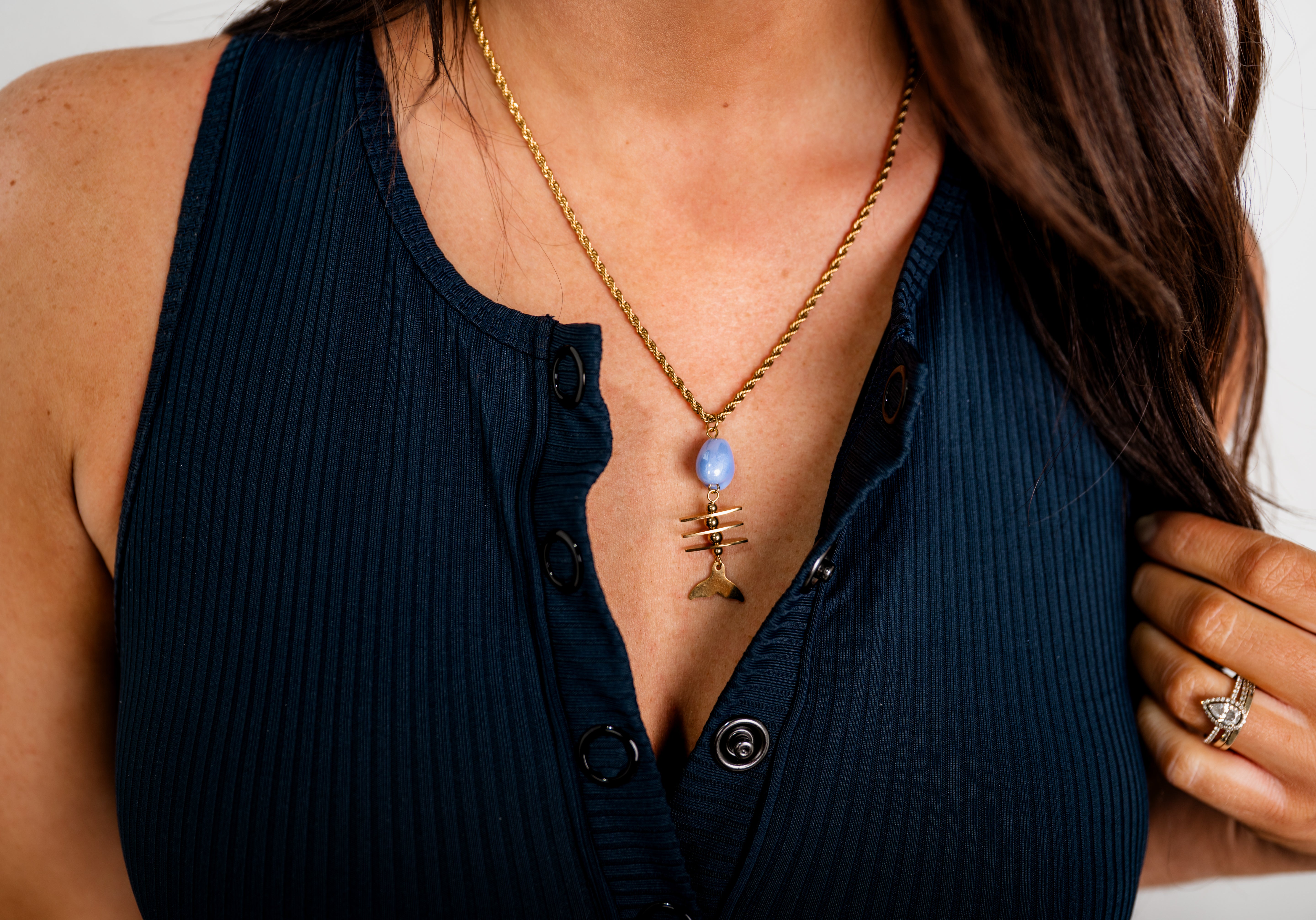 Treasure Jewels Fish Tale Gold Necklace