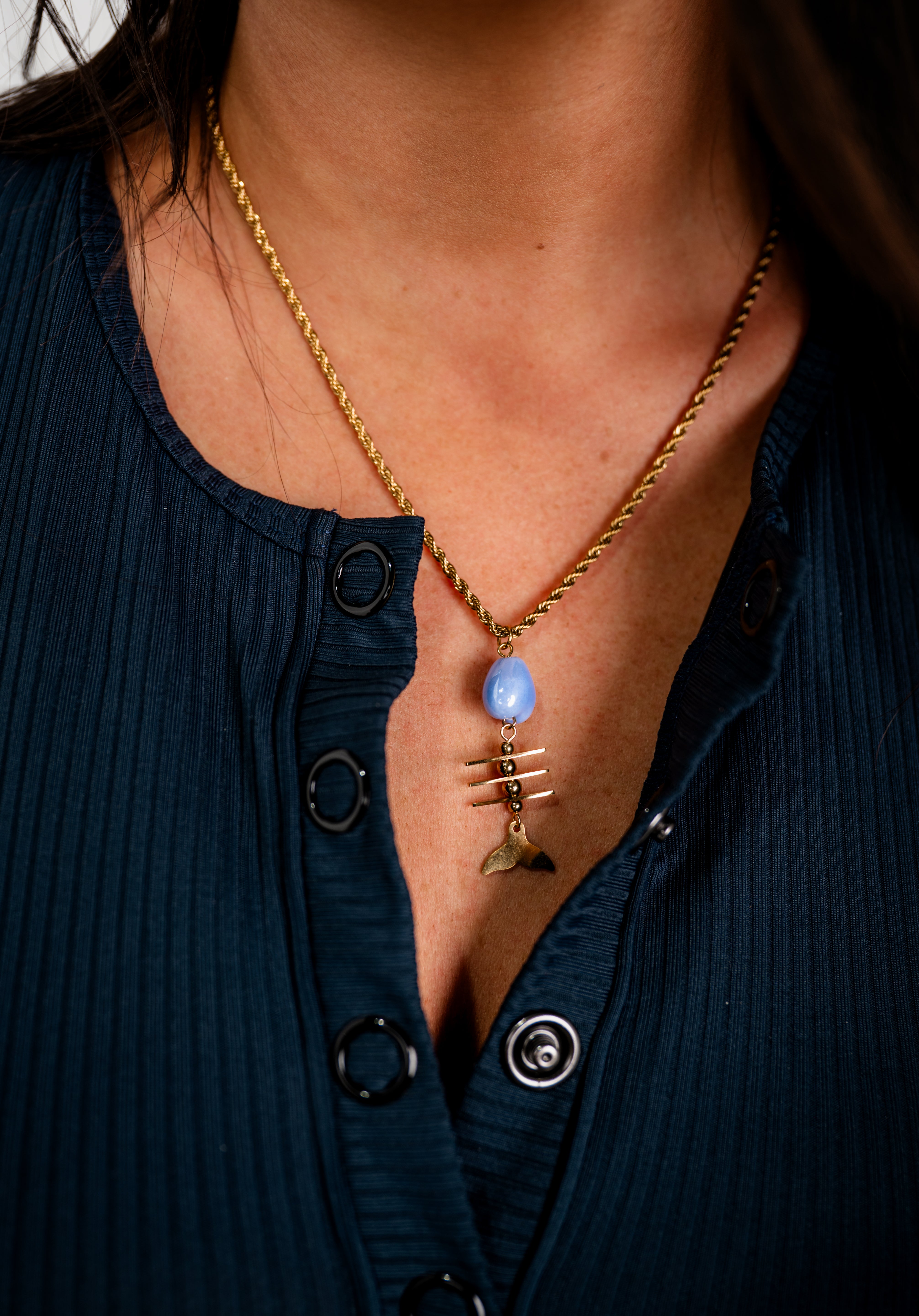 Treasure Jewels Fish Tale Gold Necklace