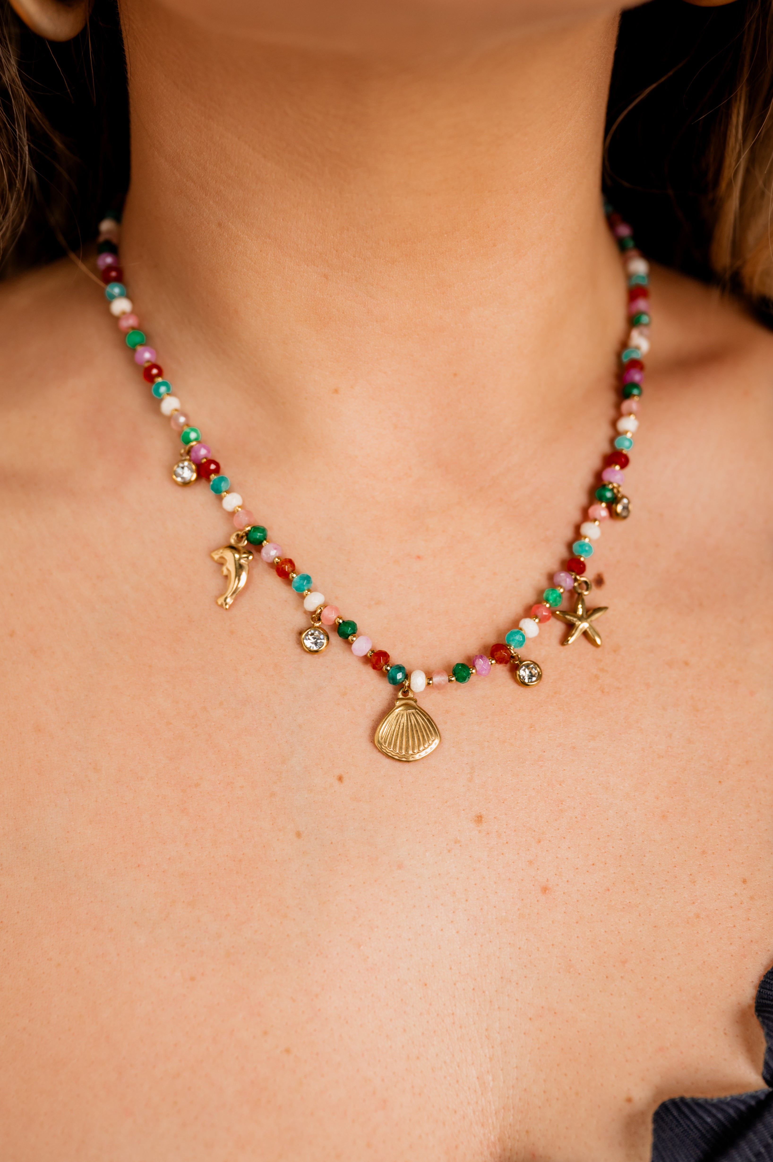 Treasure Jewels Pack Your Bags Beaded Necklace