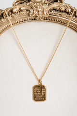 Treasure Jewels Psalm 20:4 Gold Necklace