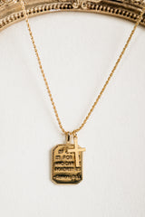 Treasure Jewels Romans 8:31 Gold Necklace