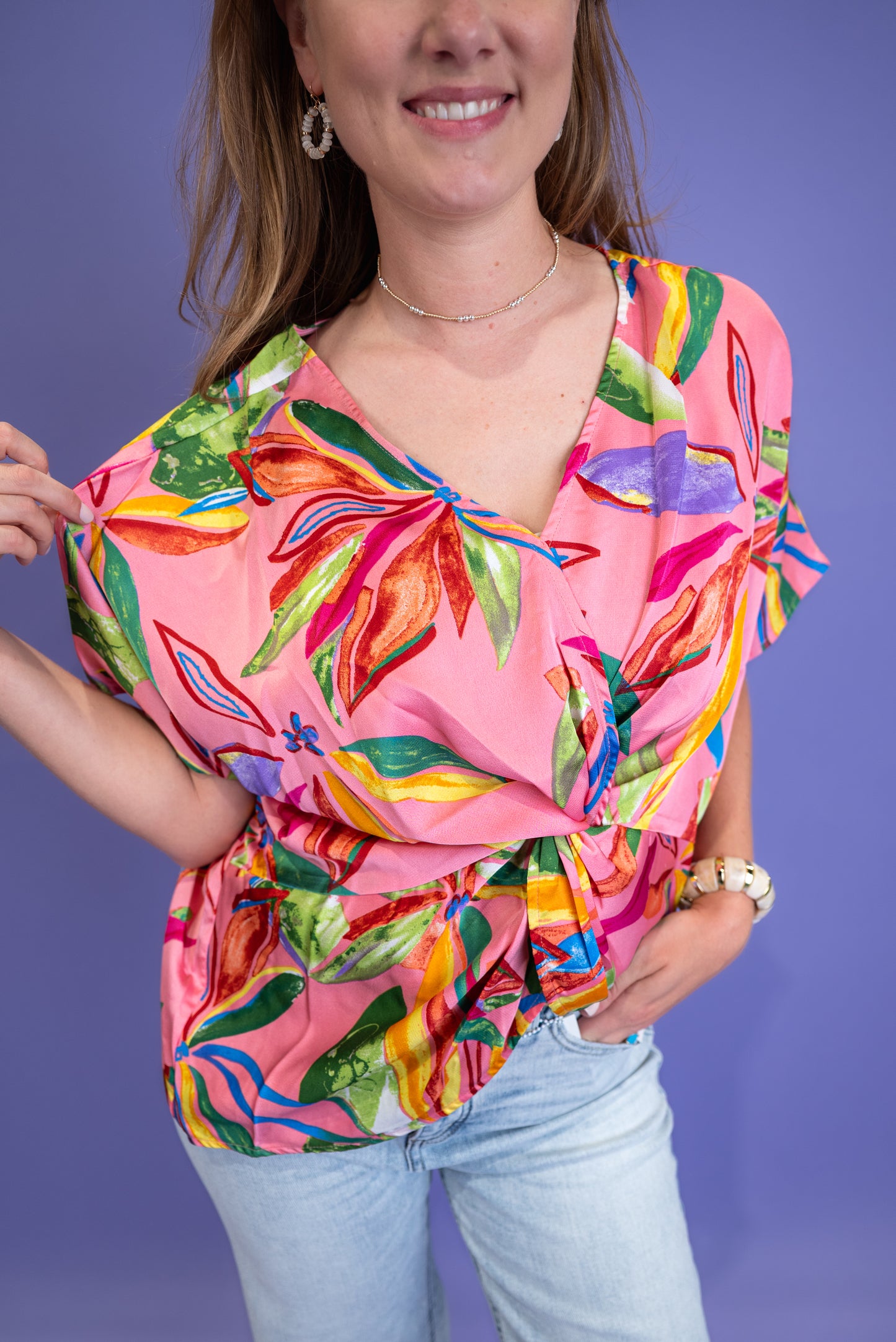 Tropical Twist Blouse  FINAL SALE