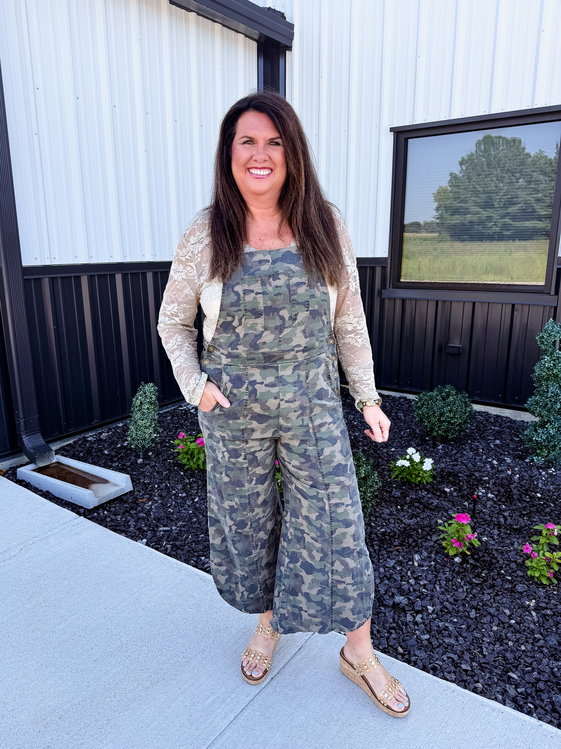 Tulip Washed Denim Relaxed Fit Overalls