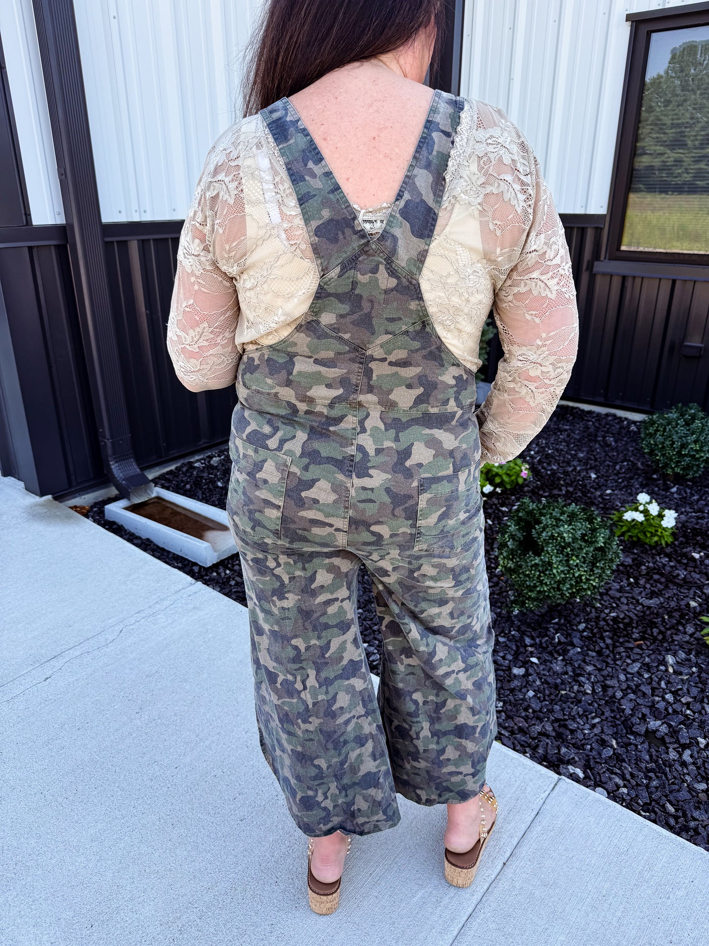 Tulip Washed Denim Relaxed Fit Overalls