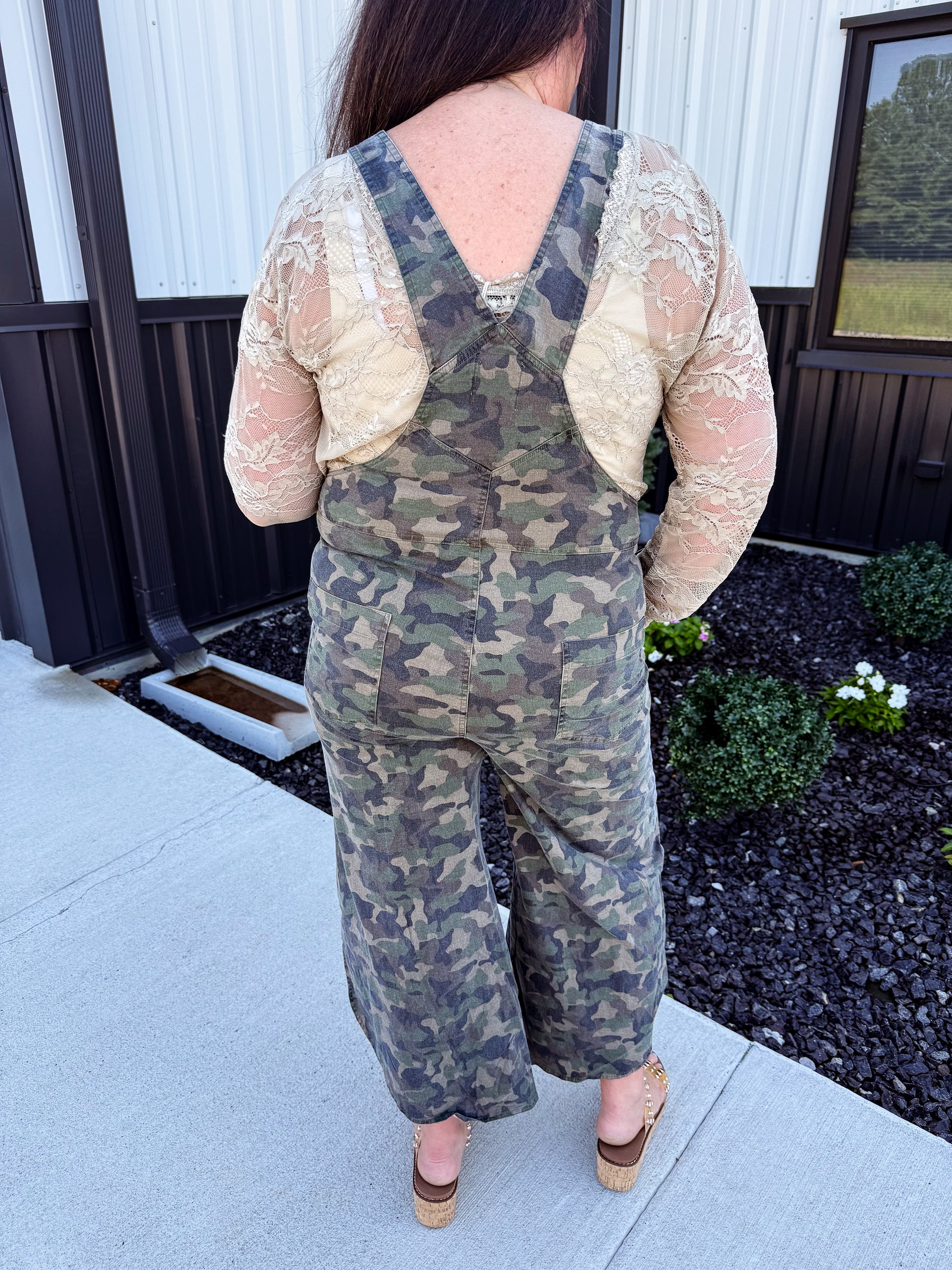 Tulip Washed Denim Relaxed Fit Overalls