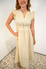 Twilight Cinch Dress - Apricot