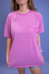 Twist & Comfort Boyfriend Top - Pink