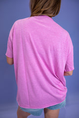 Twist & Comfort Boyfriend Top - Pink