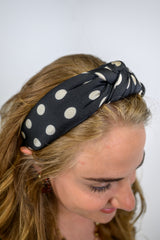 Twist & Dot Headband - Black