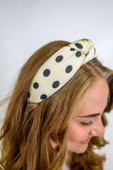 Twist & Dot Headband - Off White