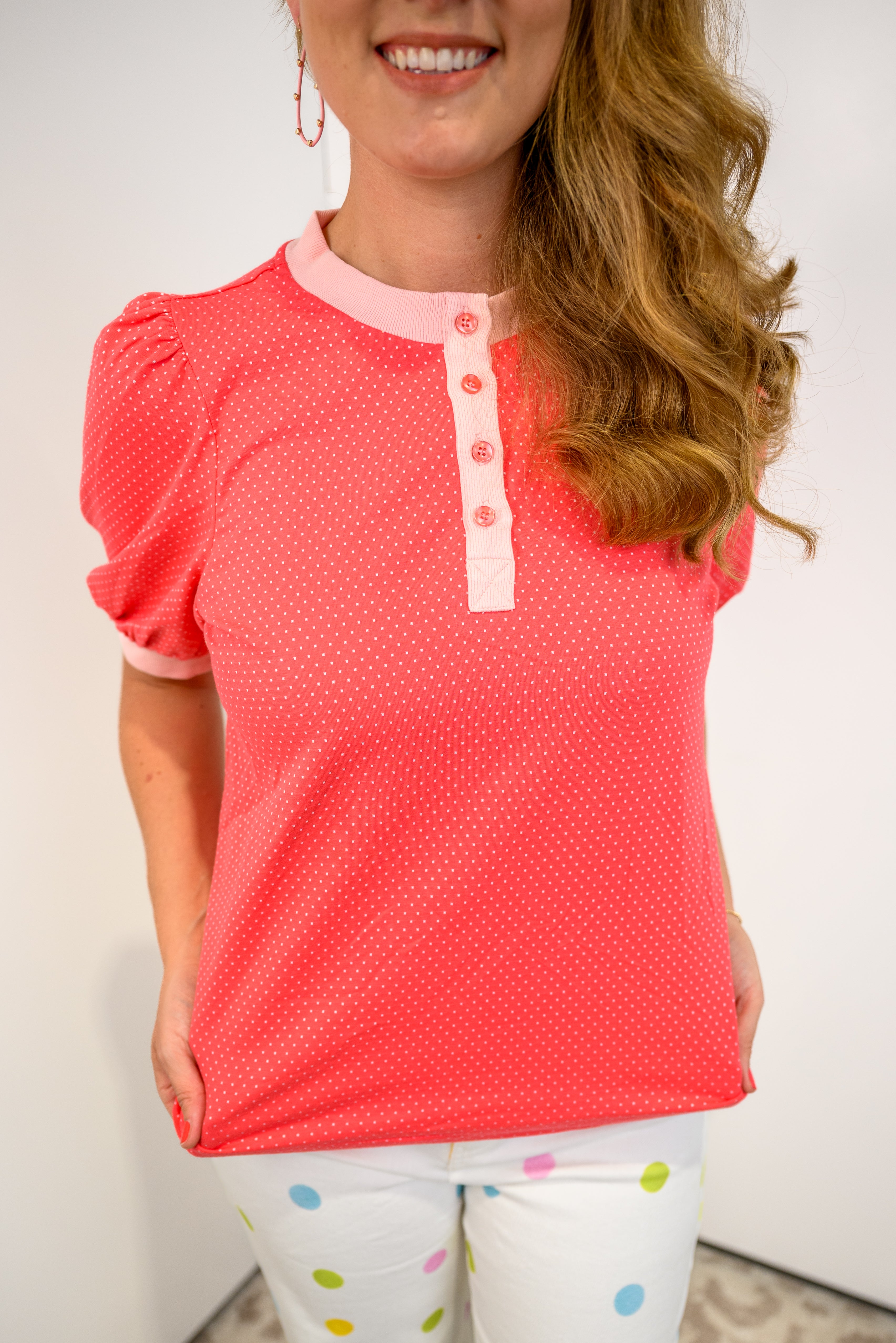 Twist & Dot Henley Top