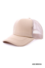 Breathable Mesh Back Trucker Cap - Ash Mocha DOORBUSTER