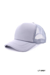 Breathable Mesh Back Trucker Cap - Light Grey DOORBUSTER
