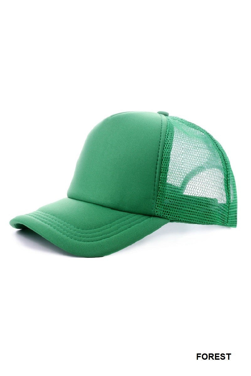 Breathable Mesh Back Trucker Cap - Forest DOORBUSTER