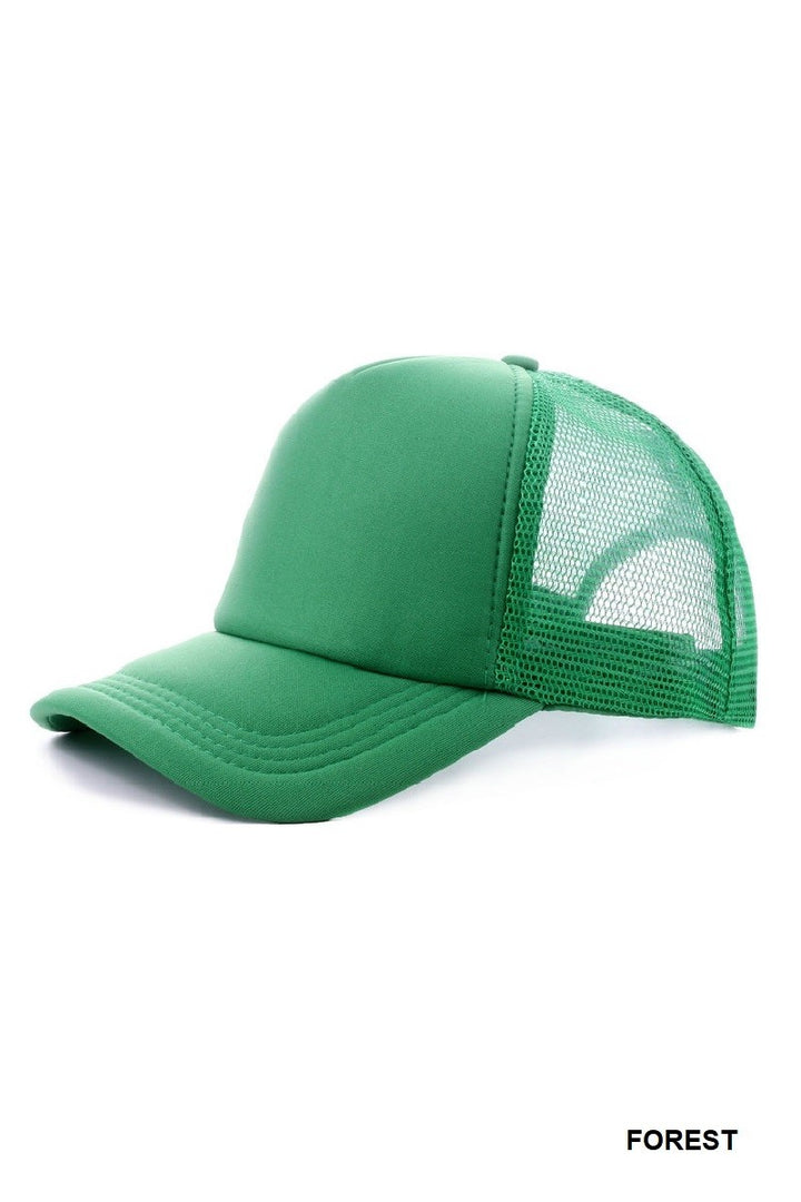 Breathable Mesh Back Trucker Cap - Forest DOORBUSTER