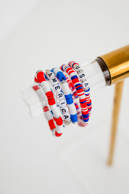 USA America Bracelet Stack | DOORBUSTER | FINAL SALE