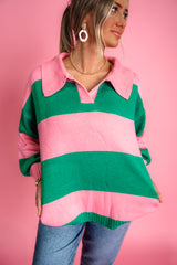 Urban Breeze Oversized Sweater - Pink