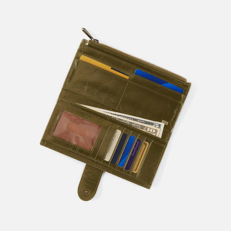 HOBO Dunn Continental Wallet - Olive Veil