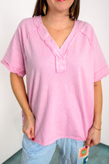 Velvet Sky Basic Top - Cotton Candy