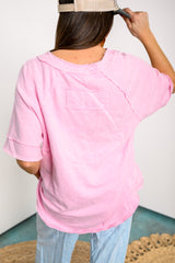 Velvet Sky Basic Top - Cotton Candy
