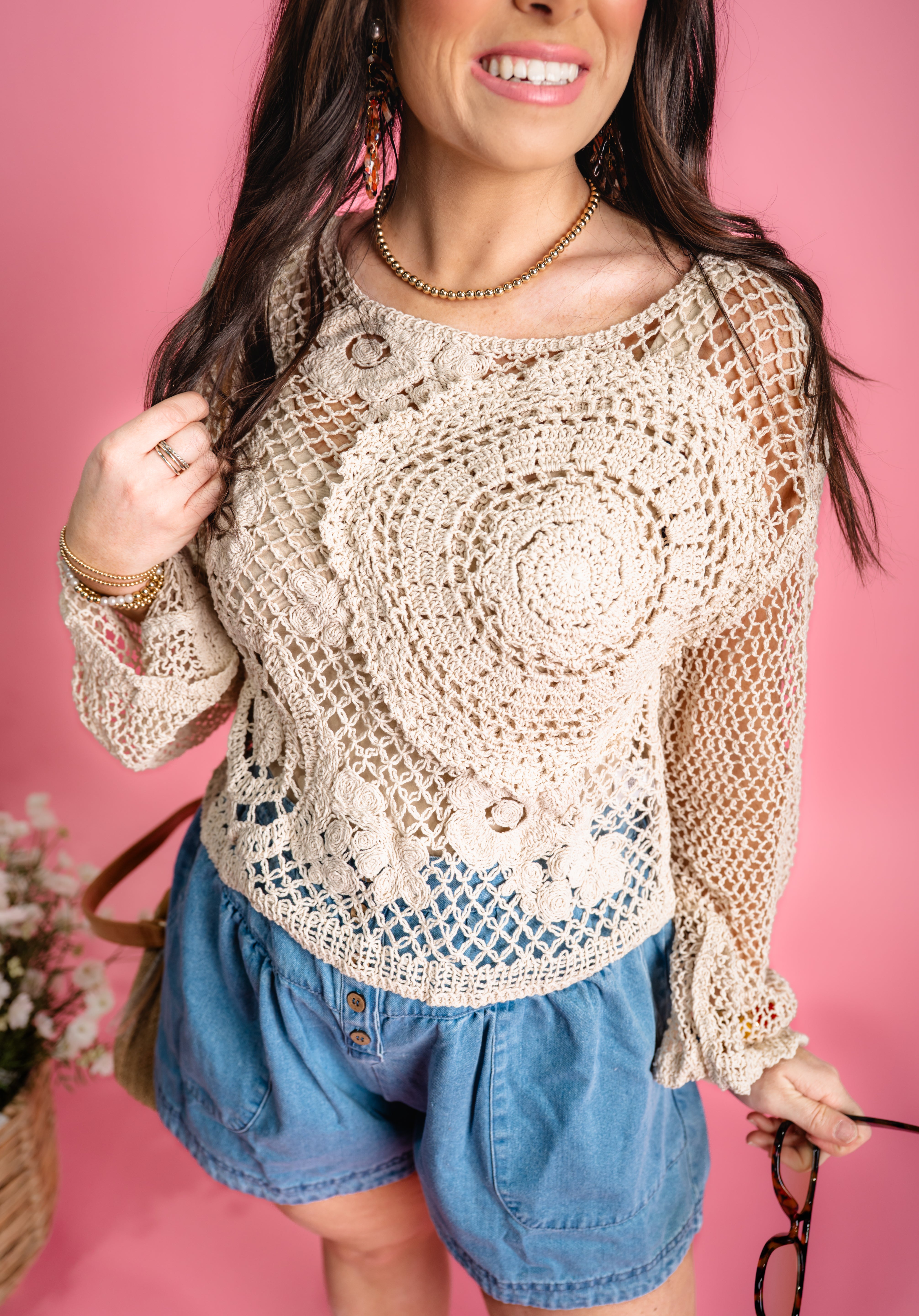 Vintage Lace Crochet Top