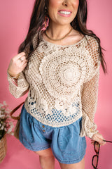 Vintage Lace Crochet Top