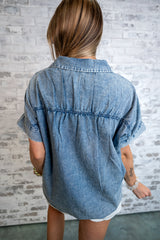 Vintage Wash Chambray Top