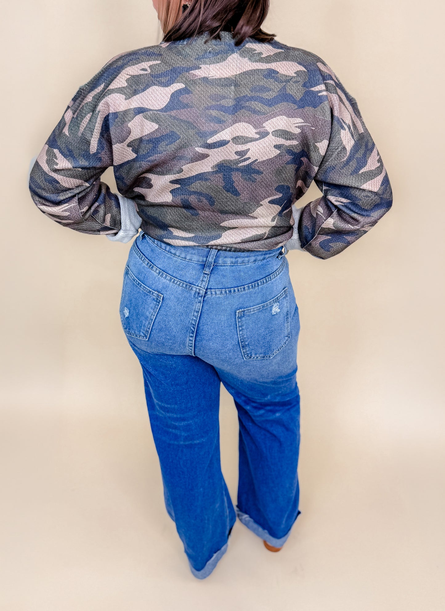 Washed Denim Pant Straight Leg Jeans