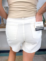 White Rigid Denim Shorts