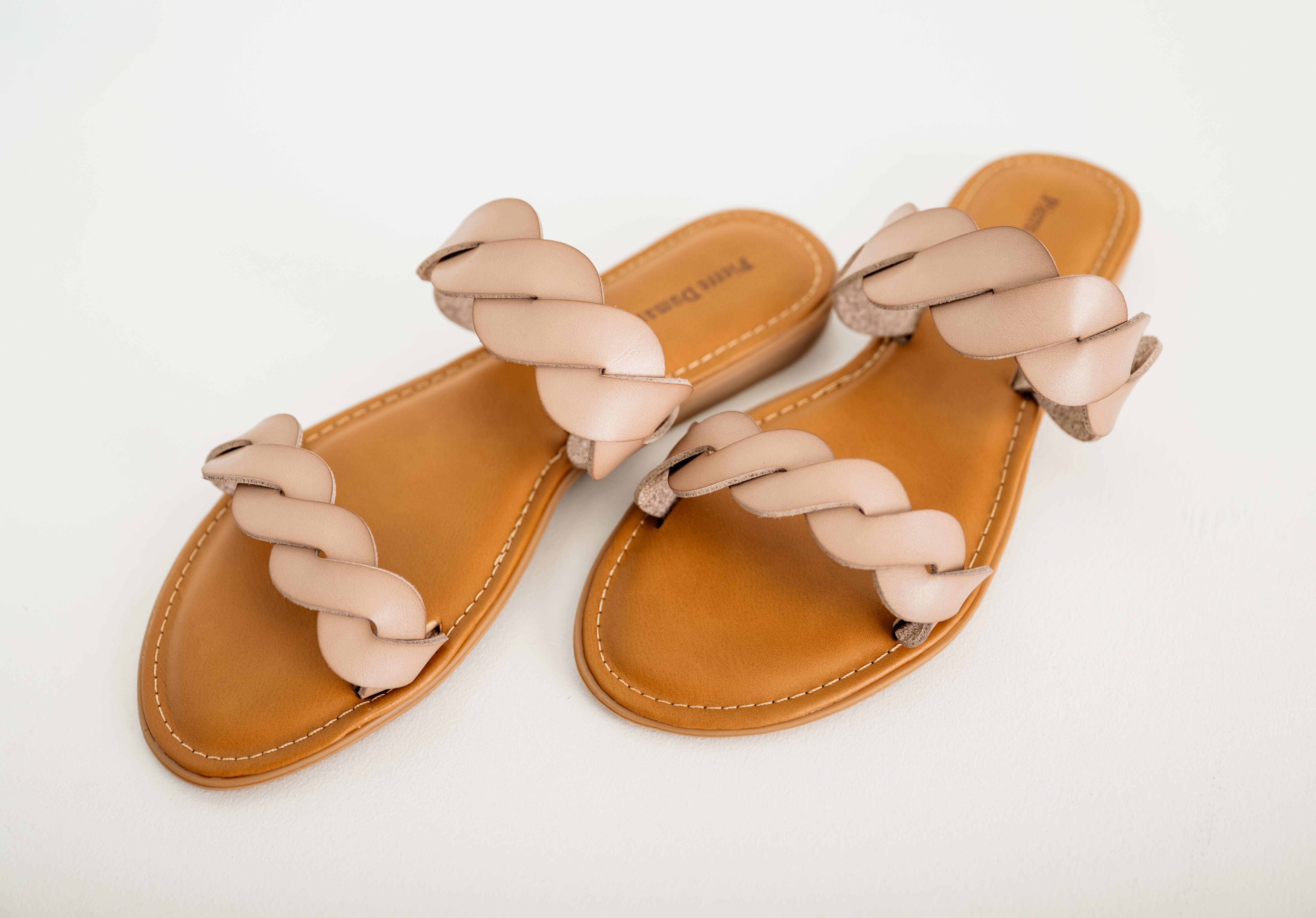 Wick Woven Slide Sandal - Nude