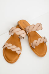 Wick Woven Slide Sandal - Nude