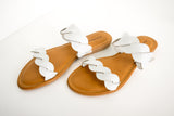 Wick Woven Slide Sandal - White