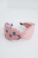 Wide Dot Headband - Pink