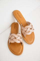 Woven Slide Sandal - Nude FINAL SALE