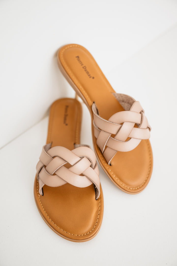 Woven Slide Sandal - Nude FINAL SALE