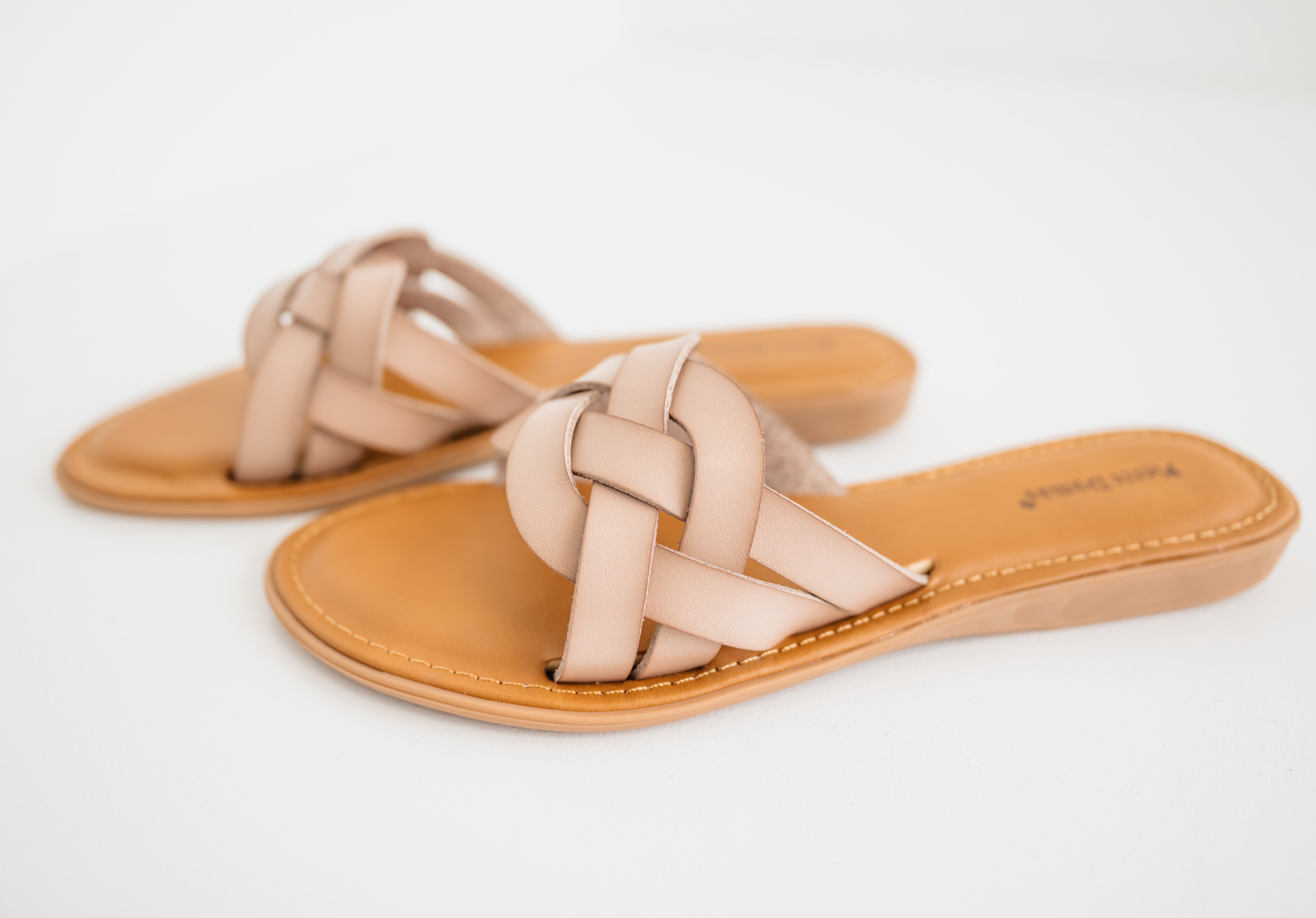 Woven Slide Sandal - Nude FINAL SALE