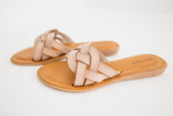 Woven Slide Sandal - Nude FINAL SALE