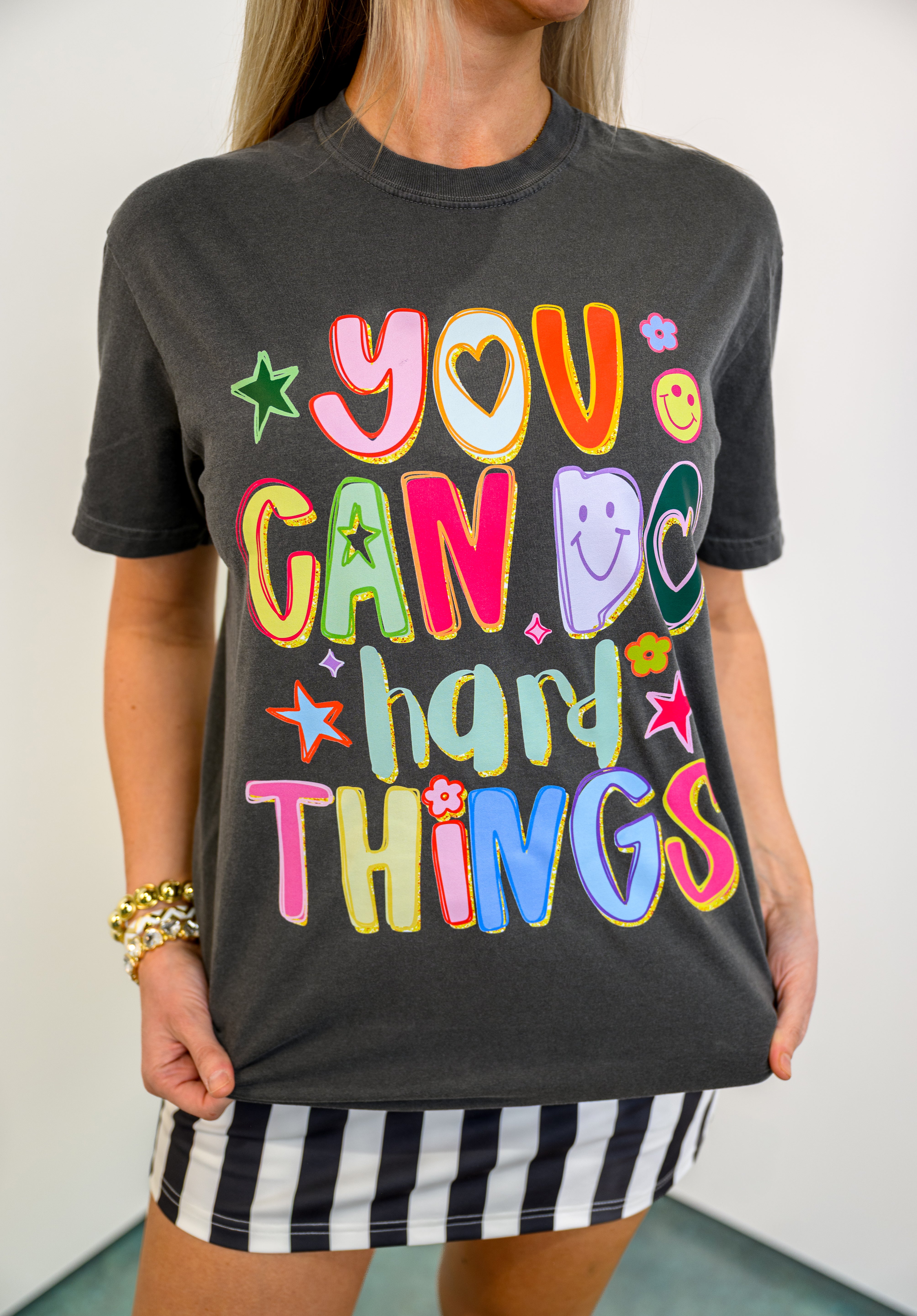 You Can Do Hard Things Graphic Top