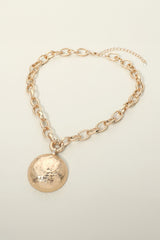 Celeste Disc Chain Necklace - Gold