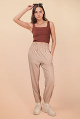 Easy Stretch Joggers - Taupe