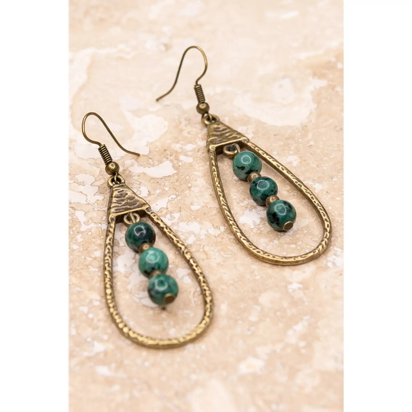 Sherri Earrings in African Turquoise