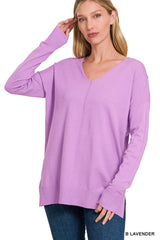 Grace Line Sweater - Lavender