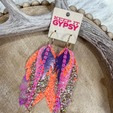 Peach Sunset Earrings - Pink/Orange