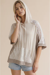 Lace Accent Lounge Hoodie