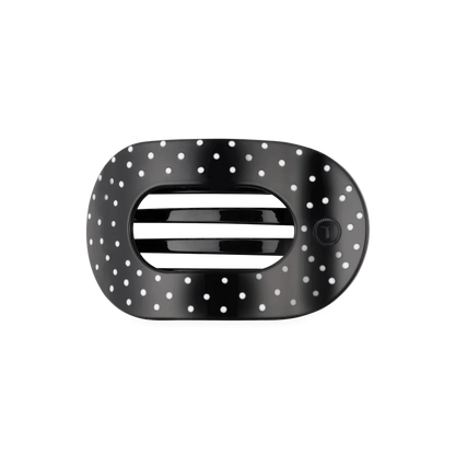 Polka Dot Party Flat Round Hair Clip - Medium
