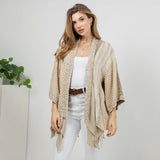 Boho Mixed Pattern Asymmetrical Kimono Top