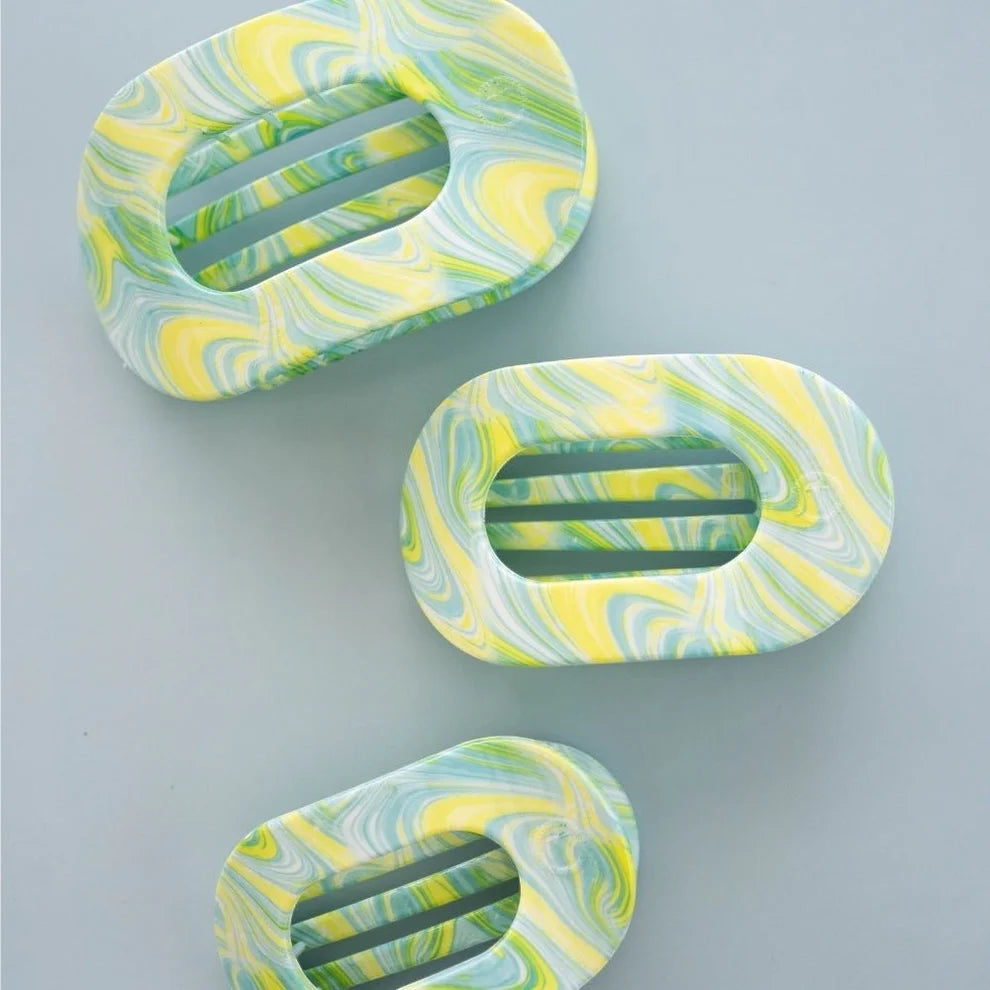 Teleties: By The Sea Short Flat Round Hair Clip